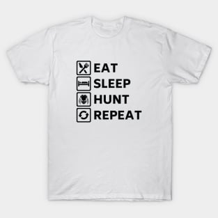 Eat Sleep Hunt Repeat Black Variant T-Shirt